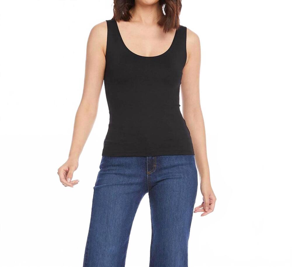 NEW KAREN KANE scoop tank in black
